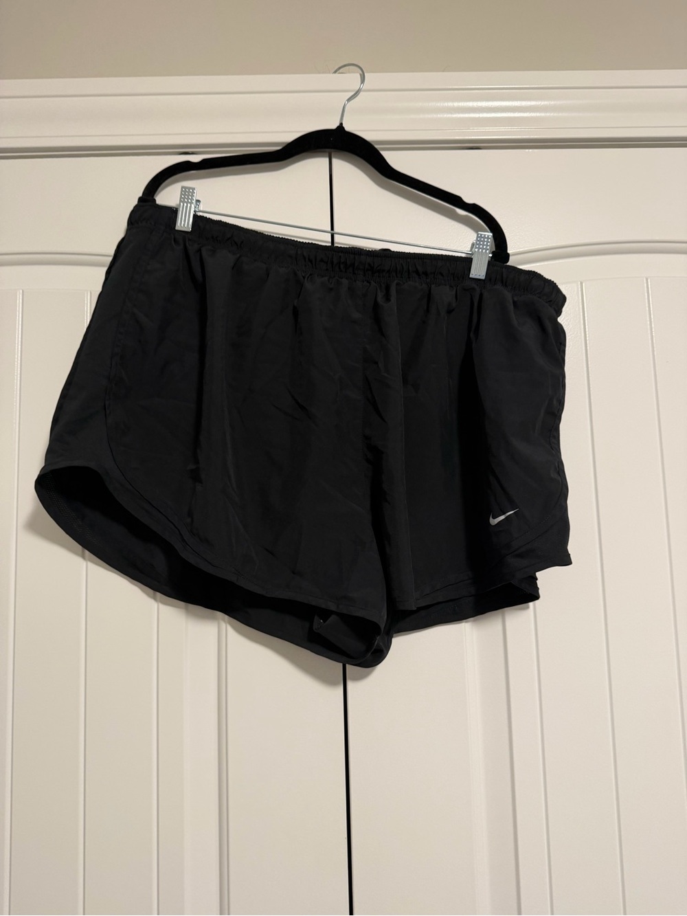 Nike Women's Black Athletic Shorts with Subtle Swoosh